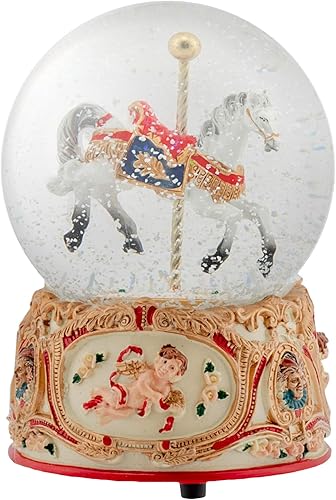 Rose Garland Caballo y Carrusel 100MM Globo de agua musical toca Tune Carrusel Vals