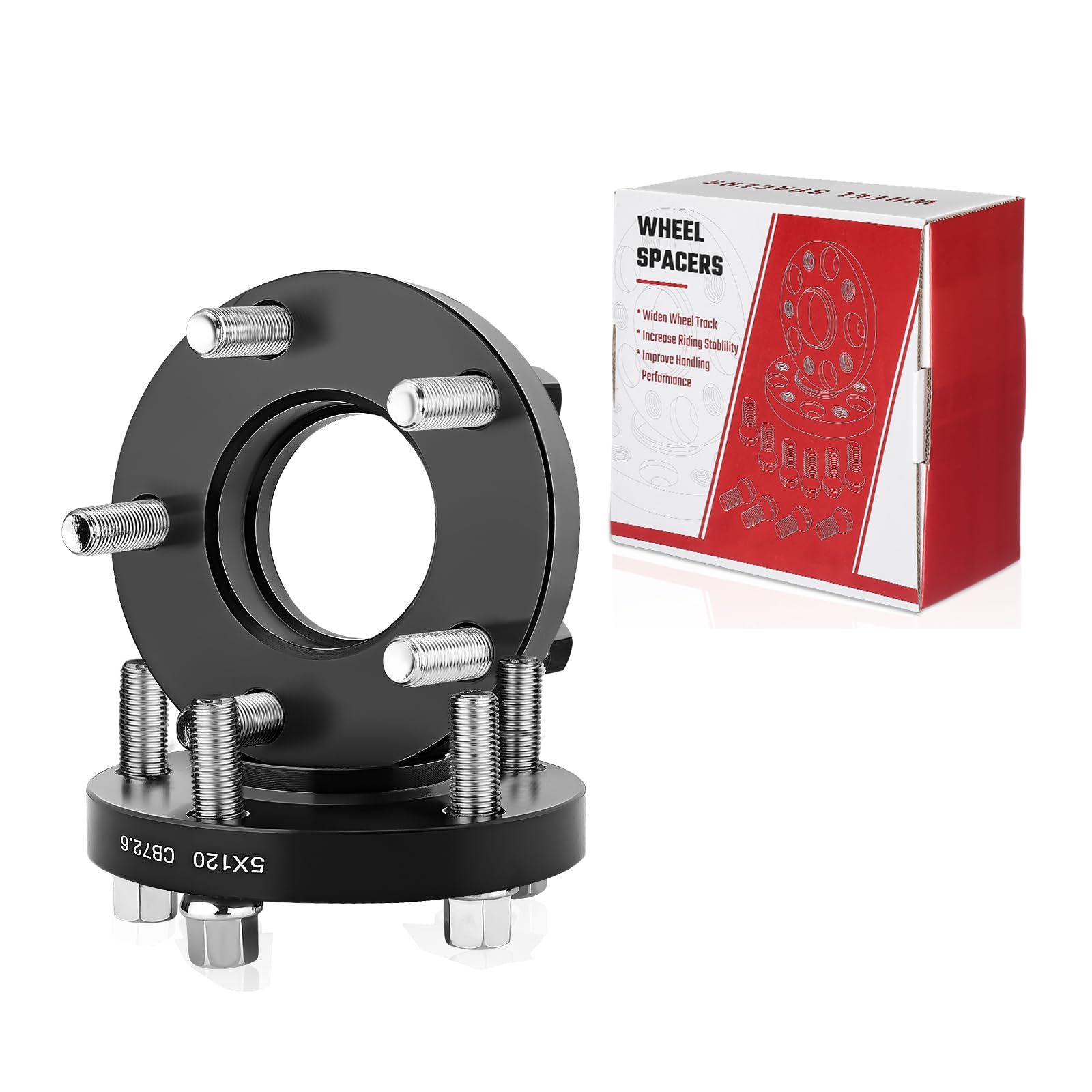 2 Stück 20mm Spurverbreiterung Distanzscheiben Set Ø72,6 5x120mm mit 10 Stück Radschrauben M12x1,5 Kompatibel mit BMW E36 E46 E90 E92 E60 318i 323i 325i 328i 330i 335i 525i 545i