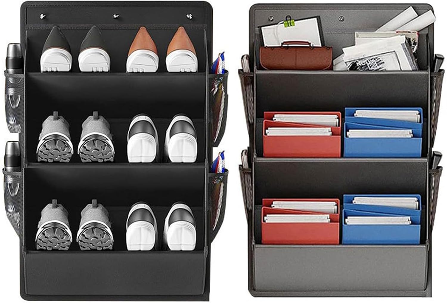 Over the Door Hanging Storage Organizer Oxford Fabric Multi Pocket Door Storage Bag Space Saving Closet Organizer for Shoes Toys Toiletries Small Space Apartment Dorm Room Organization