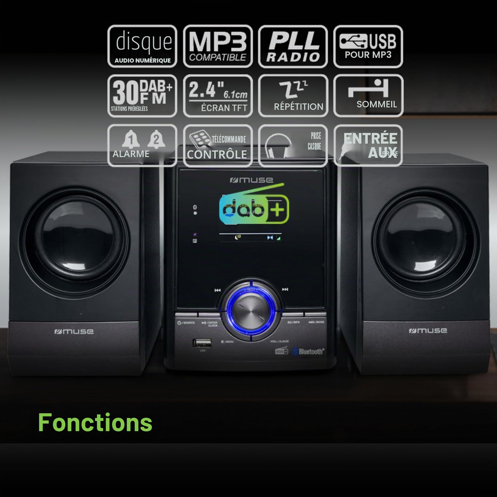 MUSE M-50 DBT Micro chaîne HiFi