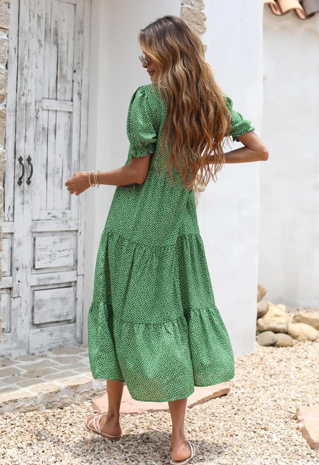 Zetieny Abiti da Donna Casual Abiti Lunghi Estivi e Primaverili Abito Donna Vestito Elegante Stampa Leopardo