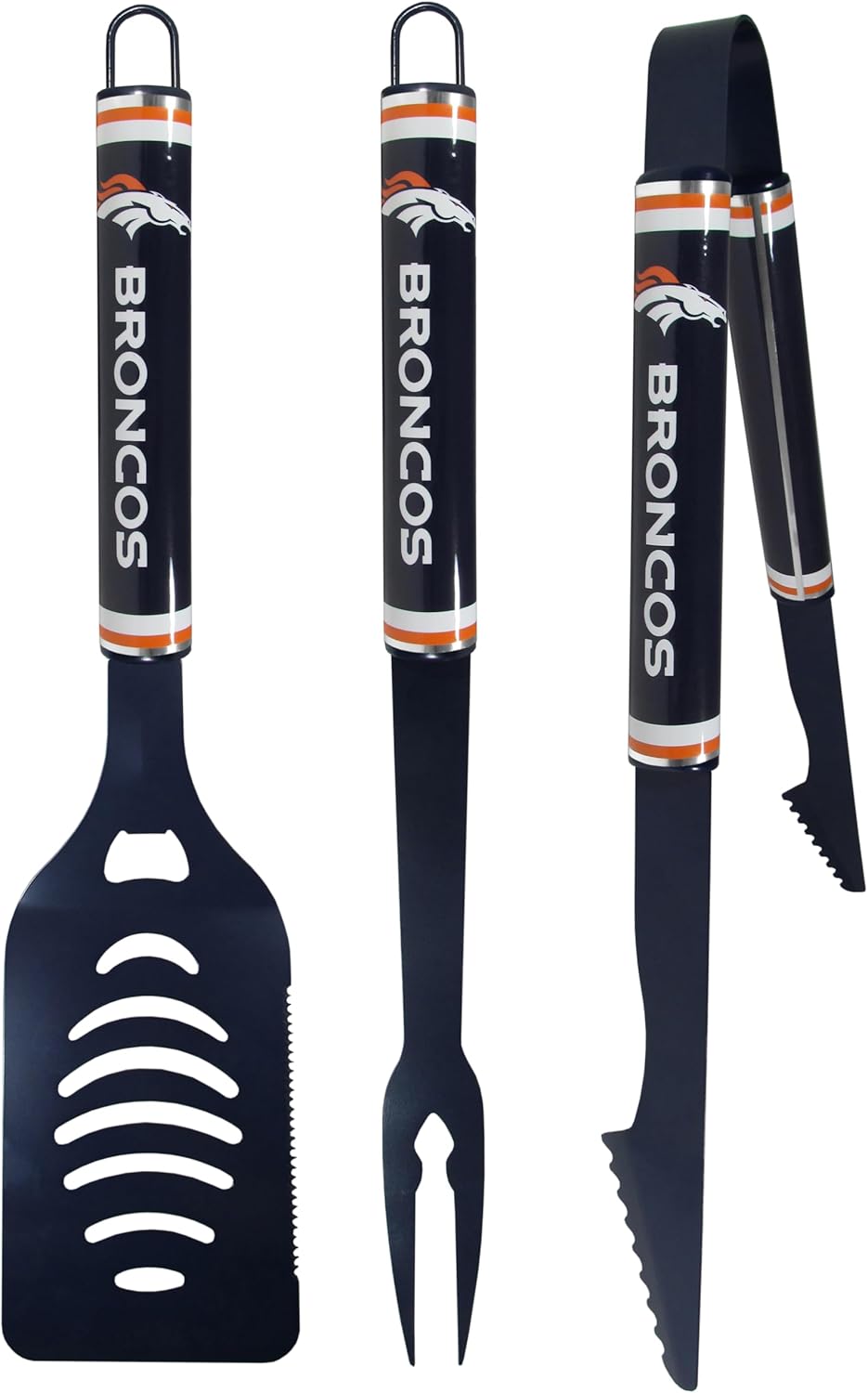 Siskiyou Sports NFL Denver Broncos 3 pc Color BBQ Tools, One Size, Team Colors