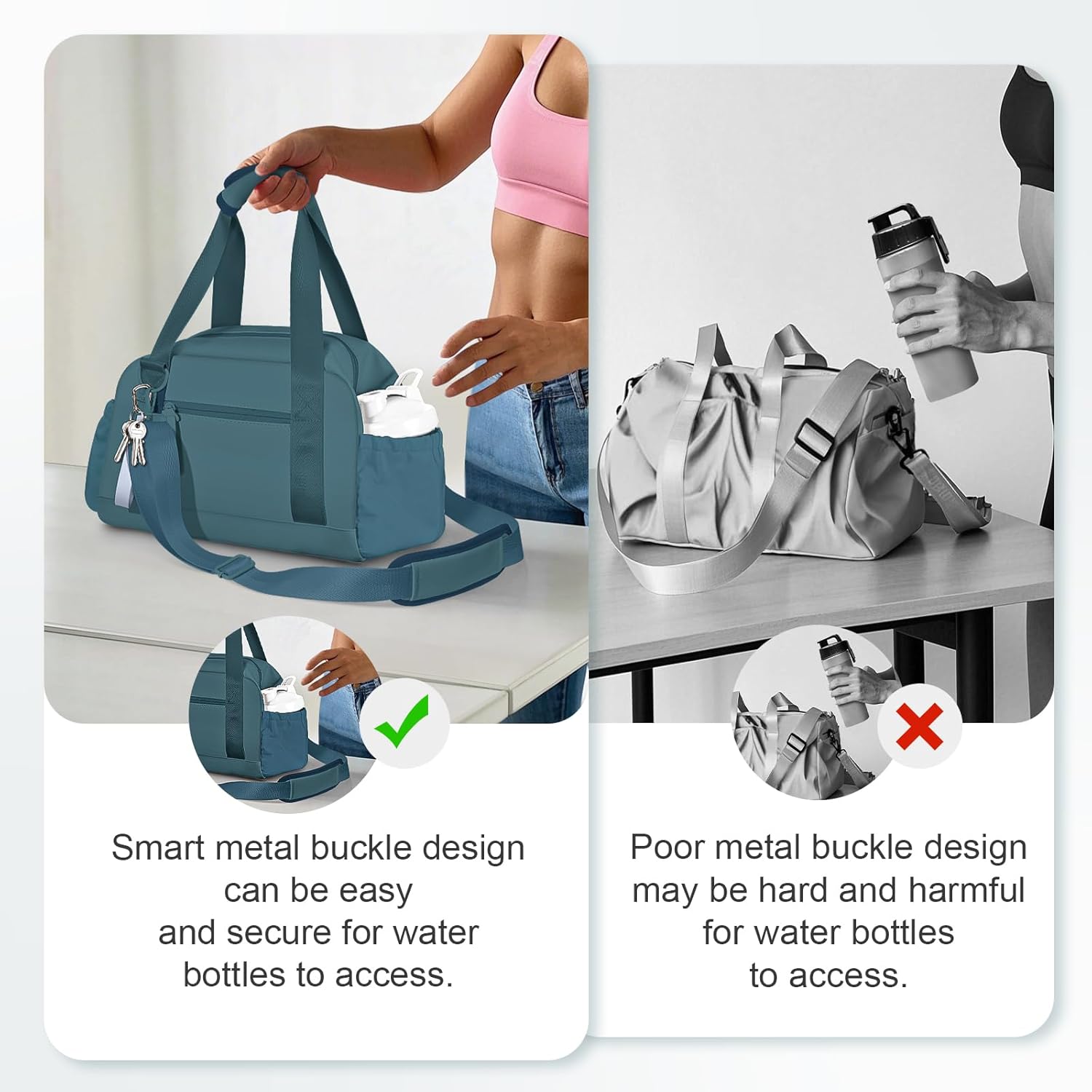 Mini Gym Bag for Women Girls Small Gym Tote Bag with Wet Compartment Waterproof Travel Duffle Bag Cute Workout Sport Bag - Image 5