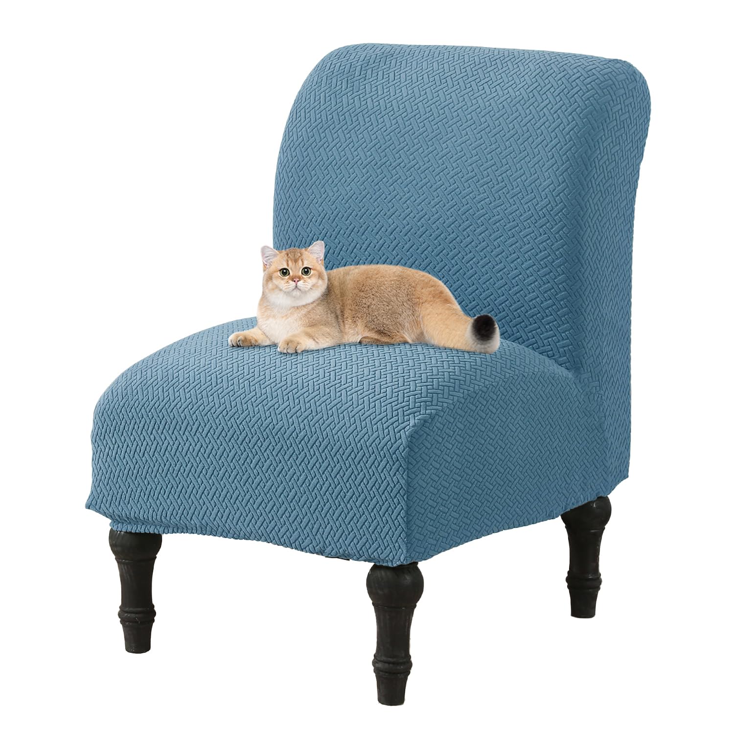 JIAN YA NA Armless Accent Chair Cover, Stretch Armless Chair Slipcover Spandex Armless Chair Covers Slipper Chair Slipcover Furniture Protector Covers