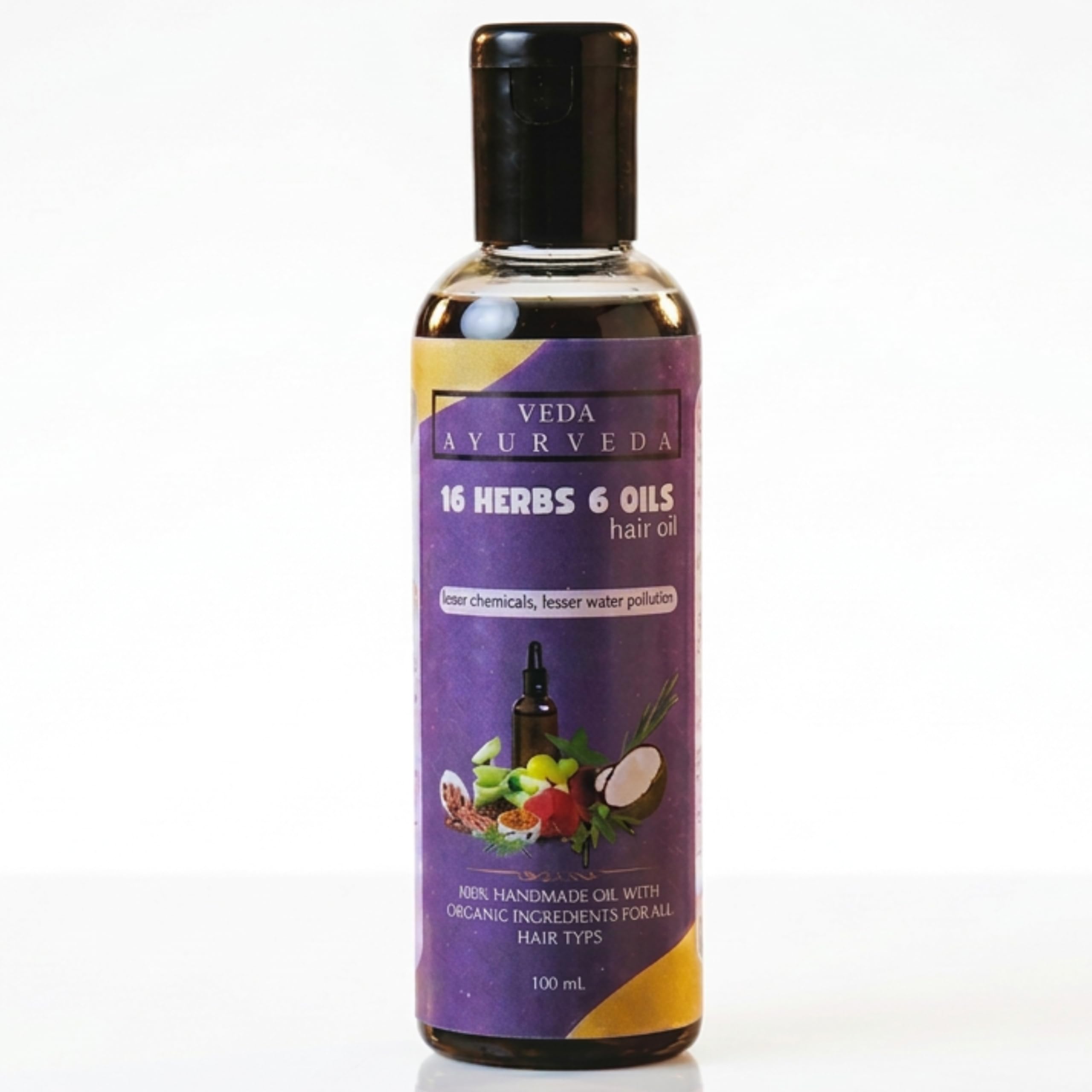 Veda Ayurveda 16 Herbs 6 Oils Hair Oil 100ml | Hair Growth, Hair Fall Control and works for Overall Hair Health with a Combination of 16 Herbs & 6 Oils - for Men & Women-image-24