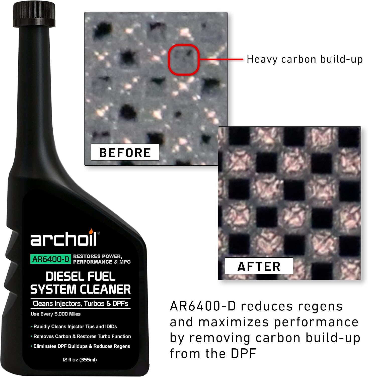 Archoil AR6400-D Diesel Fuel System Cleaner (Two Pack) - Cleans Injectors, Turbo & DPF