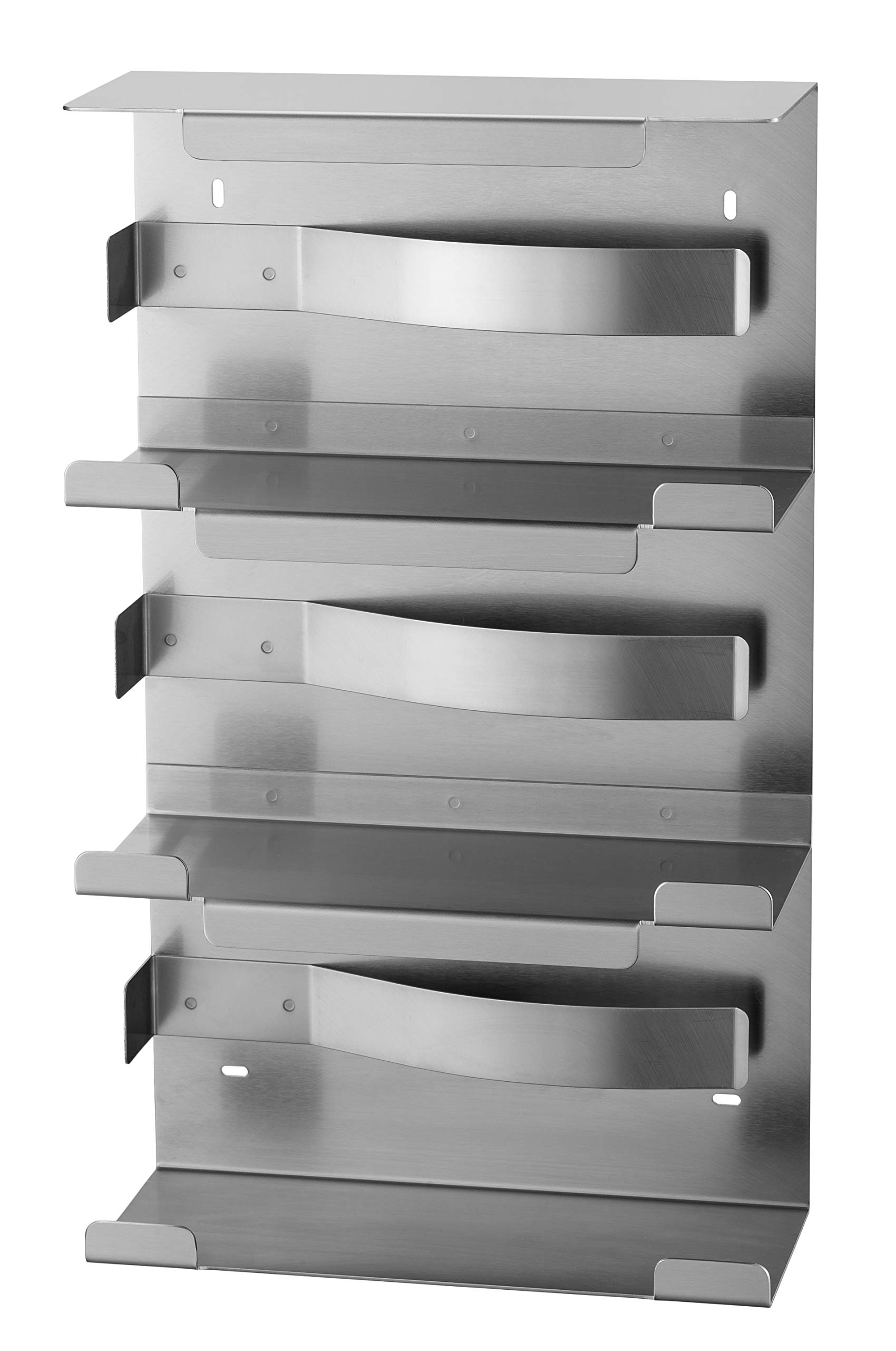8501 Mediclinics MediQo-Line MQTGDE Dispenser TRIO per Guanti Monouso - Tripla Apertura - Montaggio a Parete - Acciaio