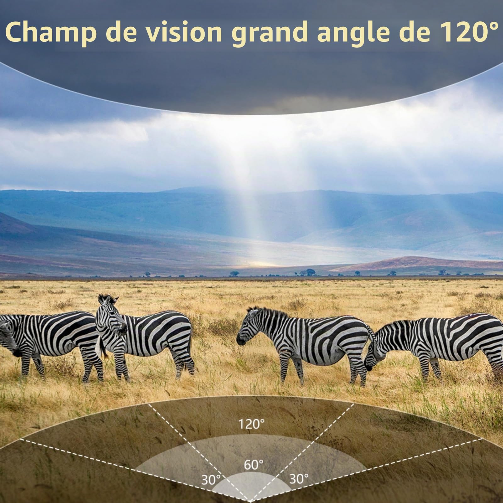 EMEBAY Caméra de Chasse Solaire avec Carte SD 64Go, 4K 60MP WiFi Camera
