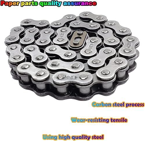 Miniatura 14 de Cadena trasera para bicicleta Coleman CT200U CT200U-EX BT200X Mini cadena MB200 MB165 Baja Warrior Heat Mini Baja Motorsports+ajustador de cadena