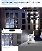 Ctronics 4G Beltéri Kamera SIM Kártyás Autókövetéshez, Éjszakai Látás, 360° PTZ, Kétirányú Hang 6