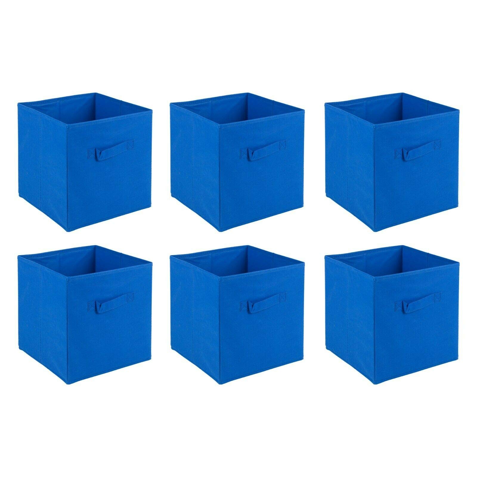 URBNLIVING Set of 6 Non-Woven Fabric Organiser Storage Boxes