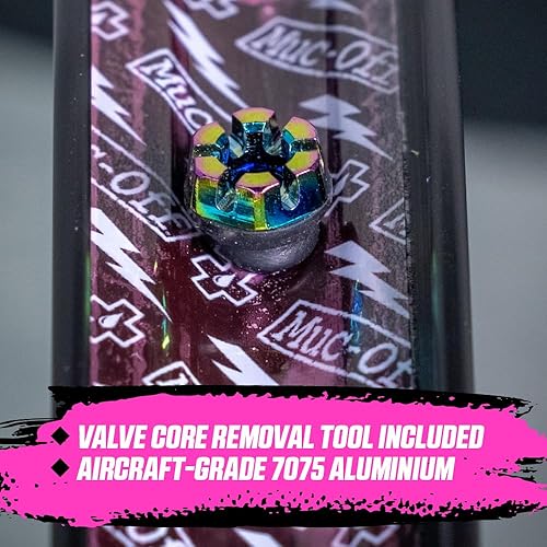 Miniatura 6 de Válvulas sin cámara Muc-Off V2, iridiscentes de 1.73 pulgadas - Vástagos de válvula sin cámara con herramienta de extracción de núcleo de válvula