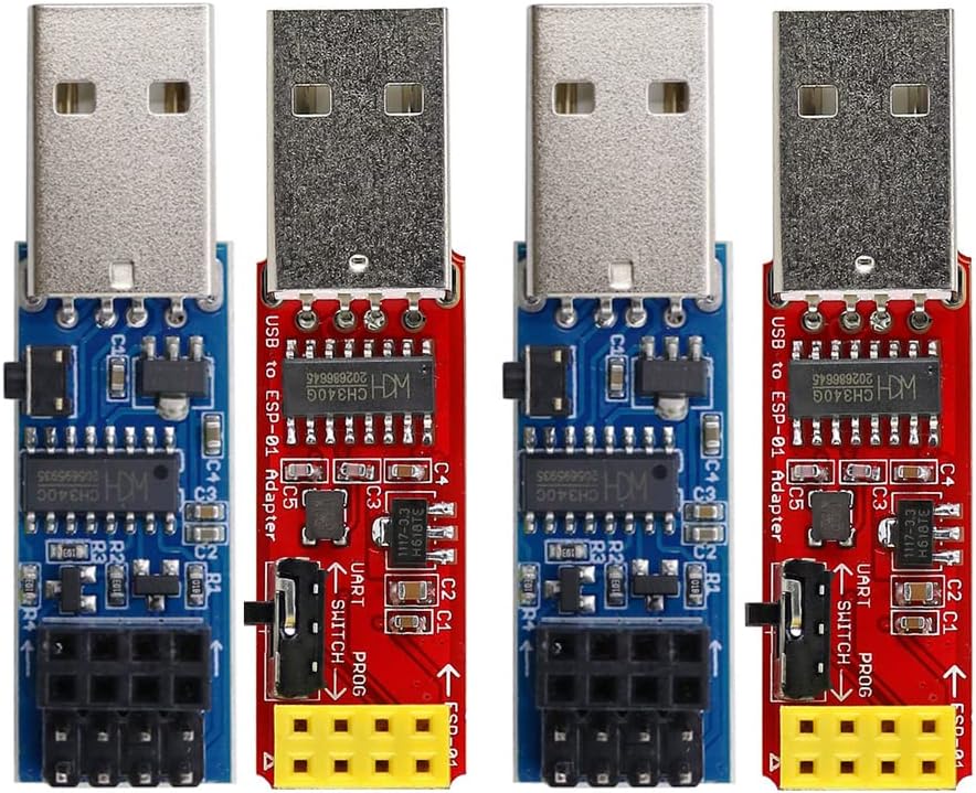 Amazon.com: Bundle of ESP01 ESP-01S Programmer UART USB to ESP8266 WiFi ...