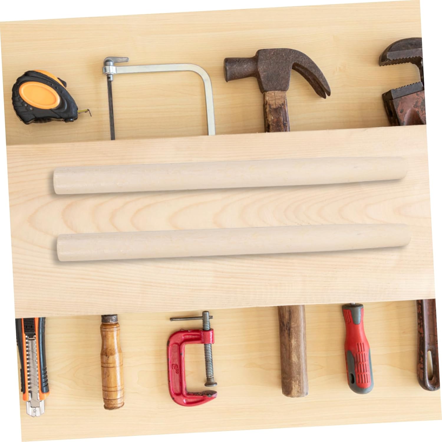 6pcs Scythe Knife Handles Wood Handles for Garden Tools for Hoes Shovels and More Smooth Finish