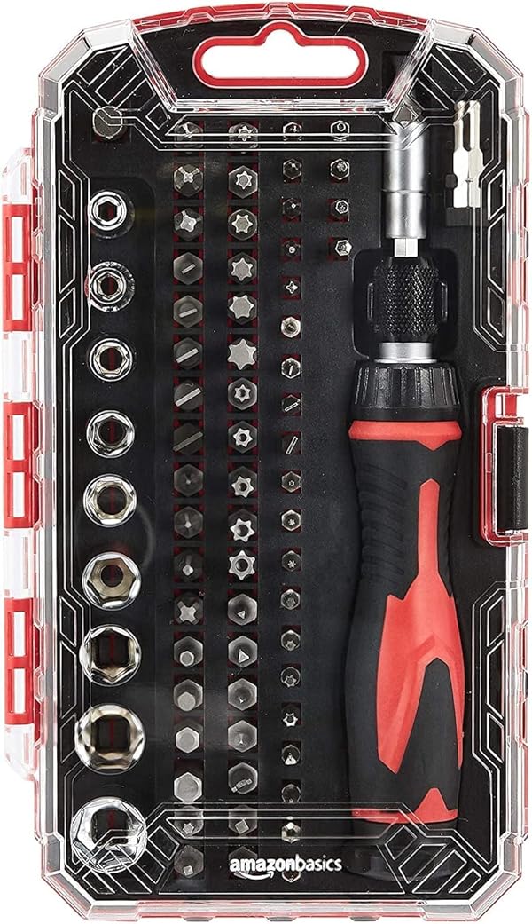 Amazon Basics 73-Piece Magnetic Ratcheting Wrench and Electronics Precision Screwdriver Set by Amazon Basics - Image 7