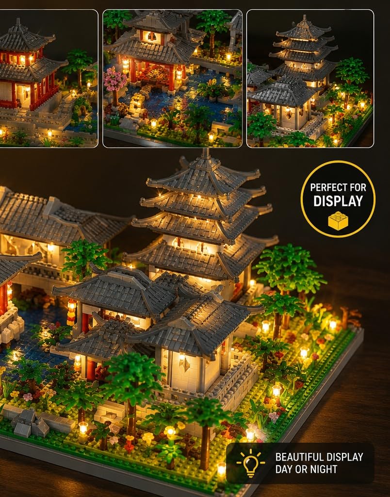 SKY LINE OCEAN Suzhou Garden Block Set - LED Lights -2