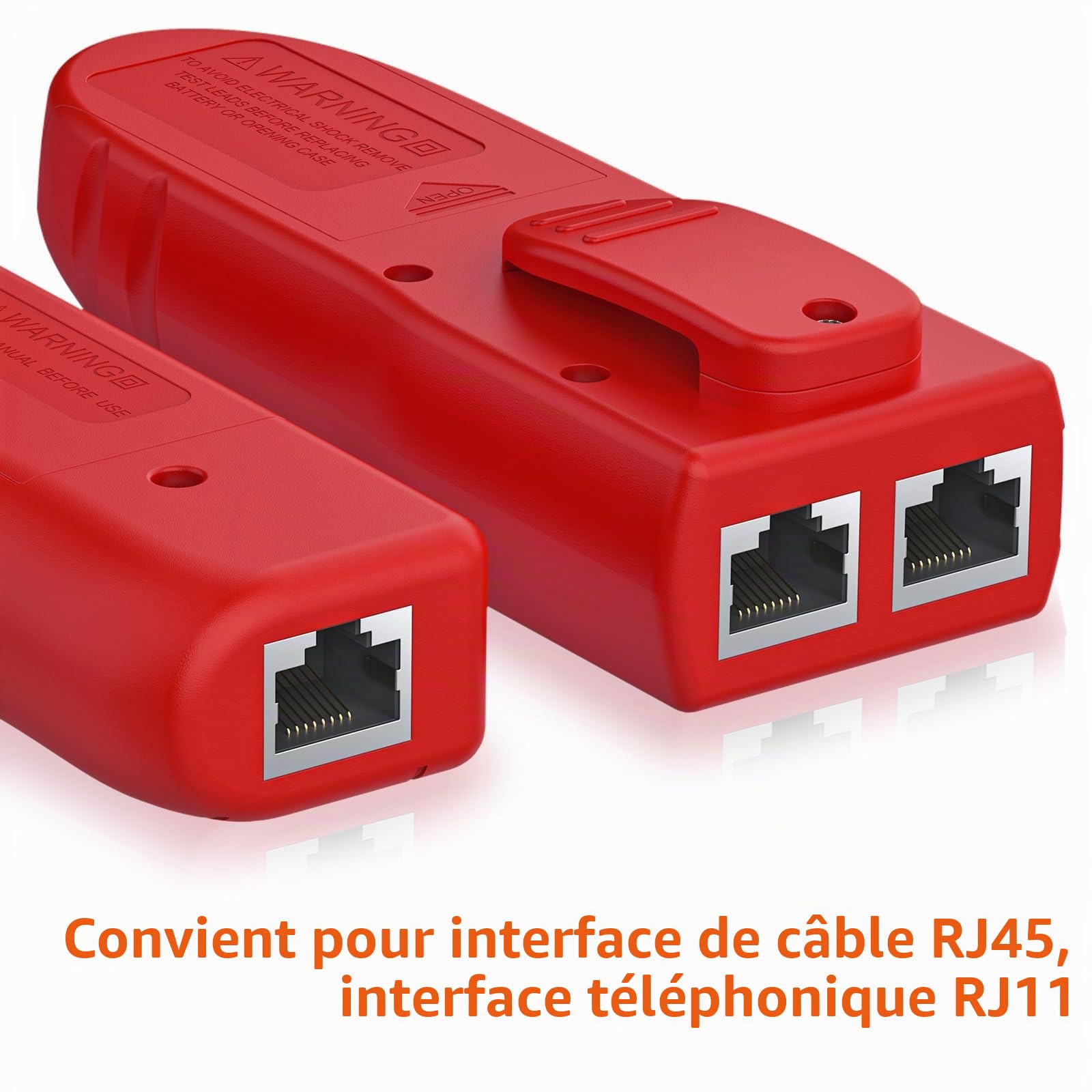 Proster Traceur de Câble Électrique RJ45 RJ11 Ethernet LAN - Testeur de Câble Réseau Multifonction avec Continuité et Toner Tracer - Outil Idéal pour Techniciens Télécom et Bricoleurs Domestiques Red