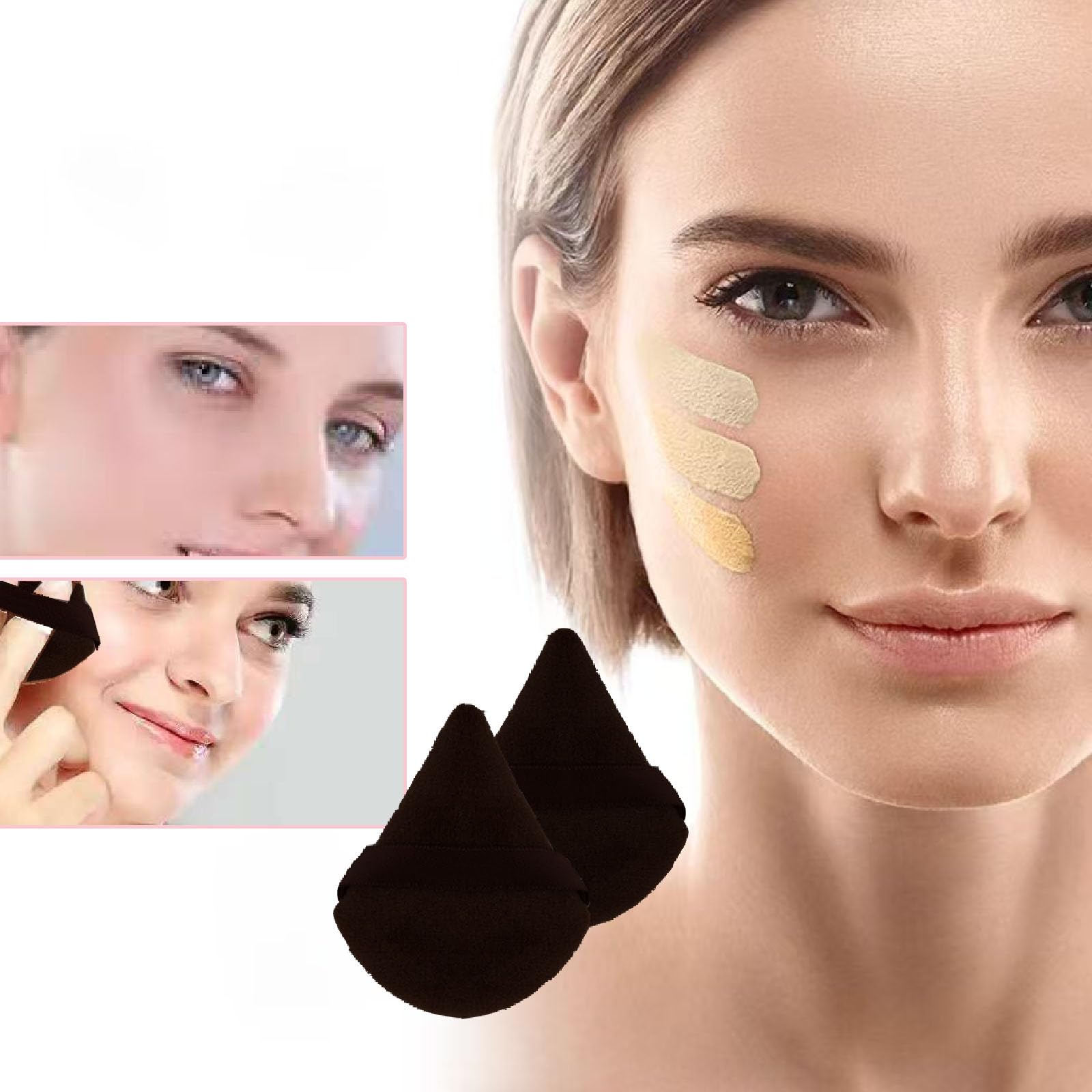 Ensemble de Pinceaux de Maquillage#4 | avec éponge de Makeup, houppette, Tapis de Nettoyage, pour Foundation Blush Concealer Ombres à Paupières Poudre, Contouring