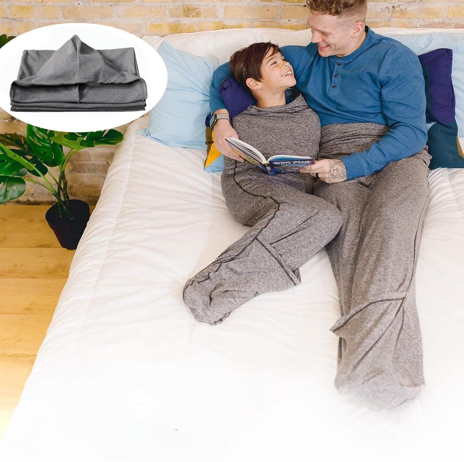 Générique Sleep Pod, Couverture Portative 360°, Sacco De Sommeil En Tissu Extensible Respirant, Sac De Compression Thérapie D'apport De Câlin