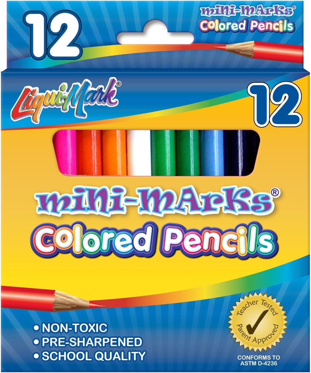 LiquiMark Mini Colored Pencils 12/Pkg