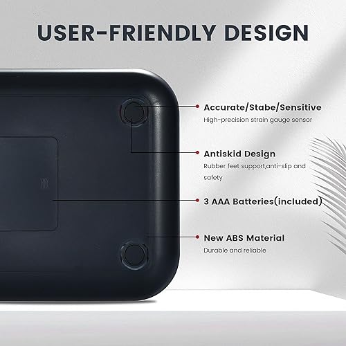 Miniatura 8 de EILISON Báscula de cocina inteligente con aplicación Bluetooth, báscula digital de alimentos de alta precisión para hornear, cocinar y dieta, base