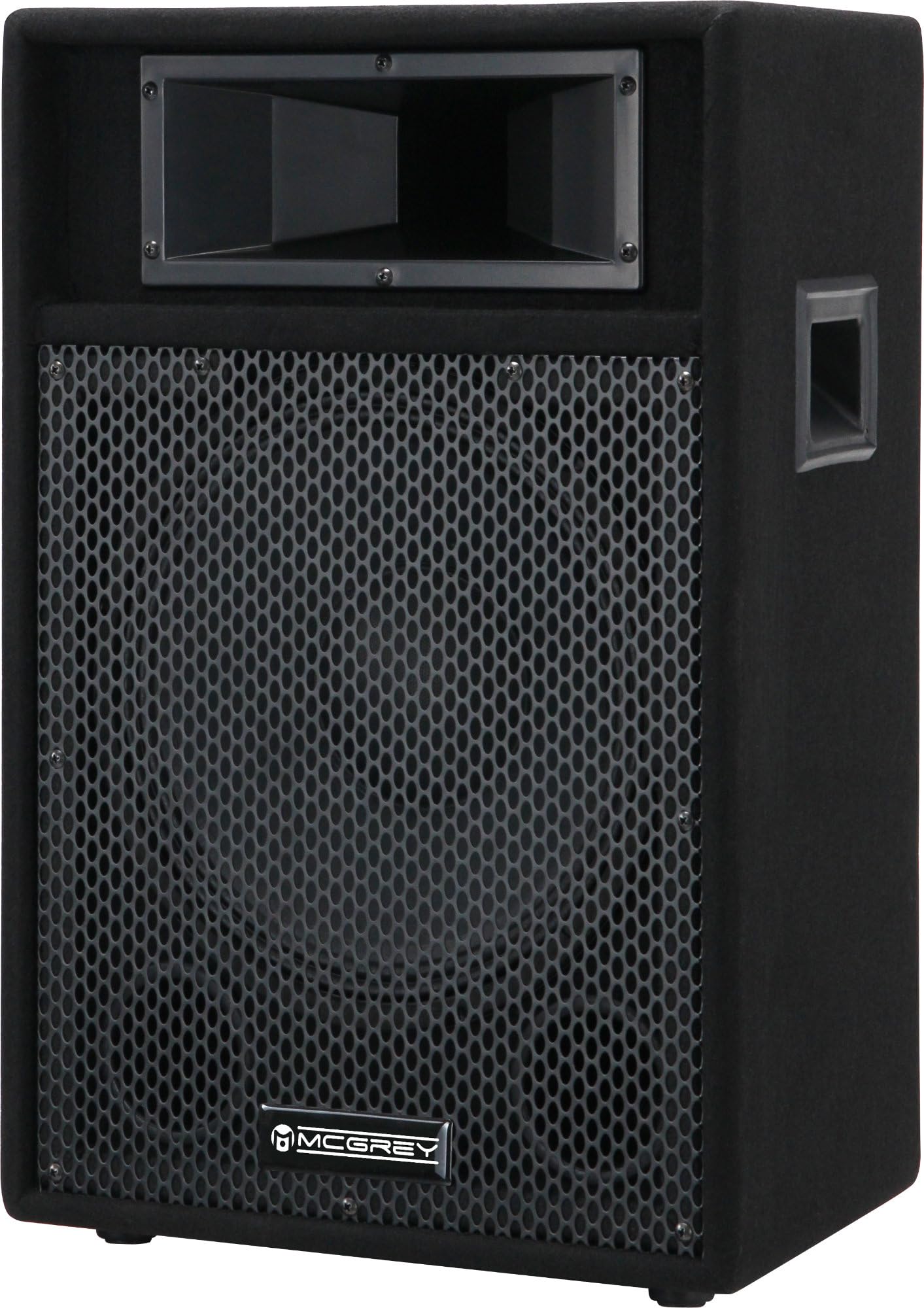 McGrey PA-112 12/2 Passive Box (DJ, PA, 2-Wege Lautspercher, Trapezform, 75/150/300 Watt (RMS/Musikleistung/Peak), 12" Speaker, 2" Piezo-Hochtöner, SPK- und 6,35 mm Klinkenanschlüsse) schwarz