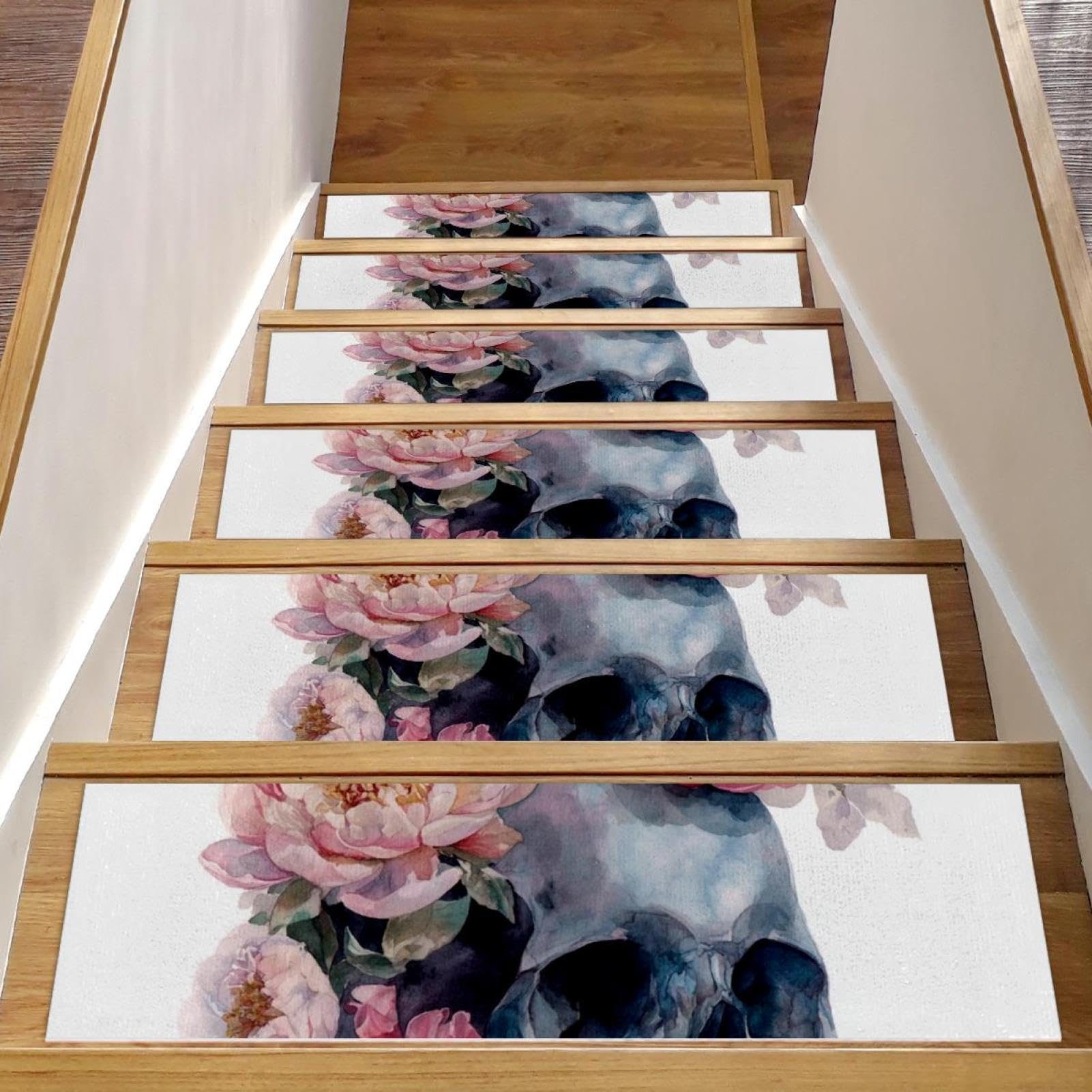 Tapis d'escalier antidérapants marche bois intérieur 76x20