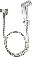 TKLA Ducha Higiênica Quadrada 1/4 De Volta Completa Cor Cromada Duchinha Chuveirinho Metal Inox