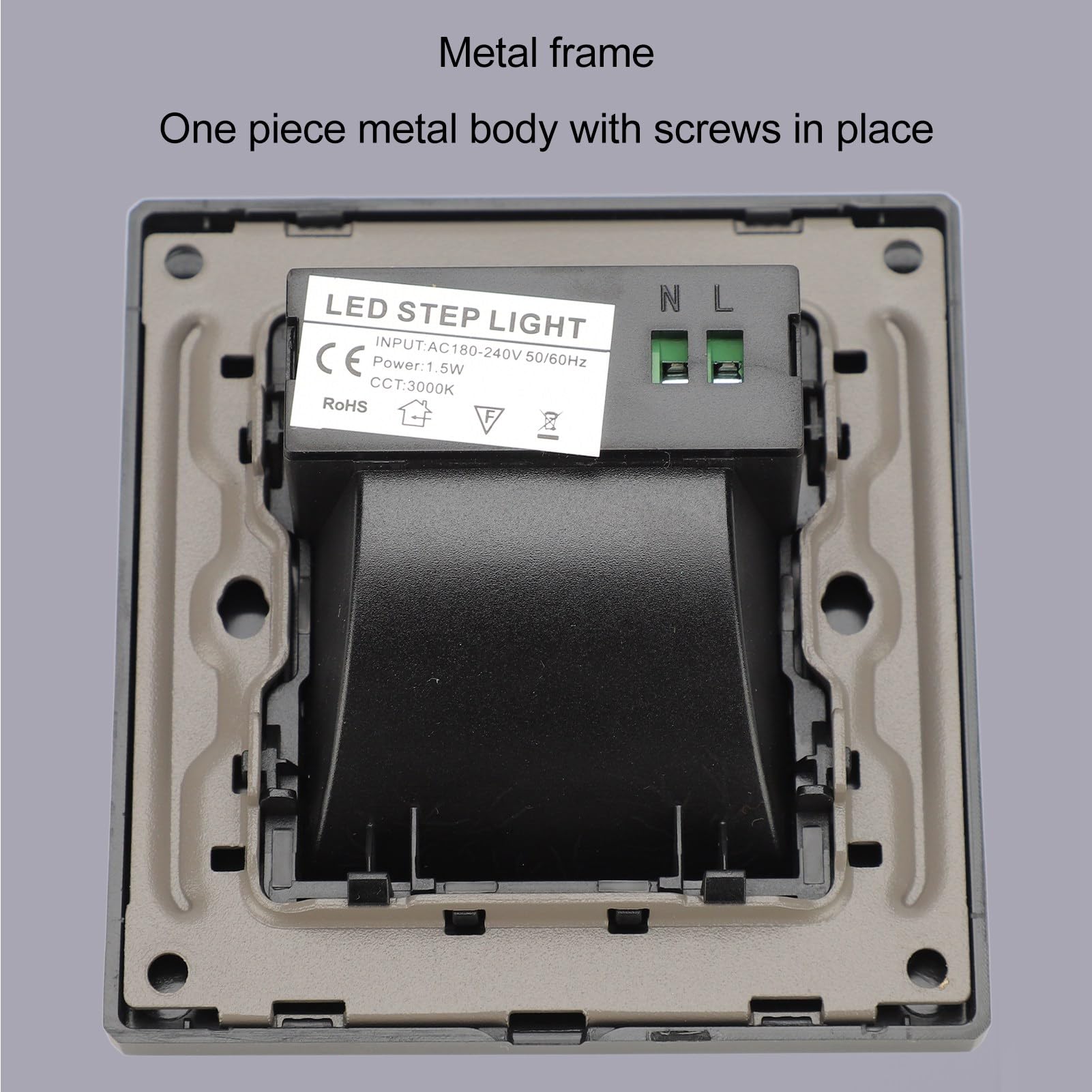 Luz con Sensor de Movimiento, 4 Luces de Suelo Empotradas Integradas para Interiores, 110-240 V, para Escalera, Pasillo, Dormitorio, Seguridad Nocturna (GRAY)
