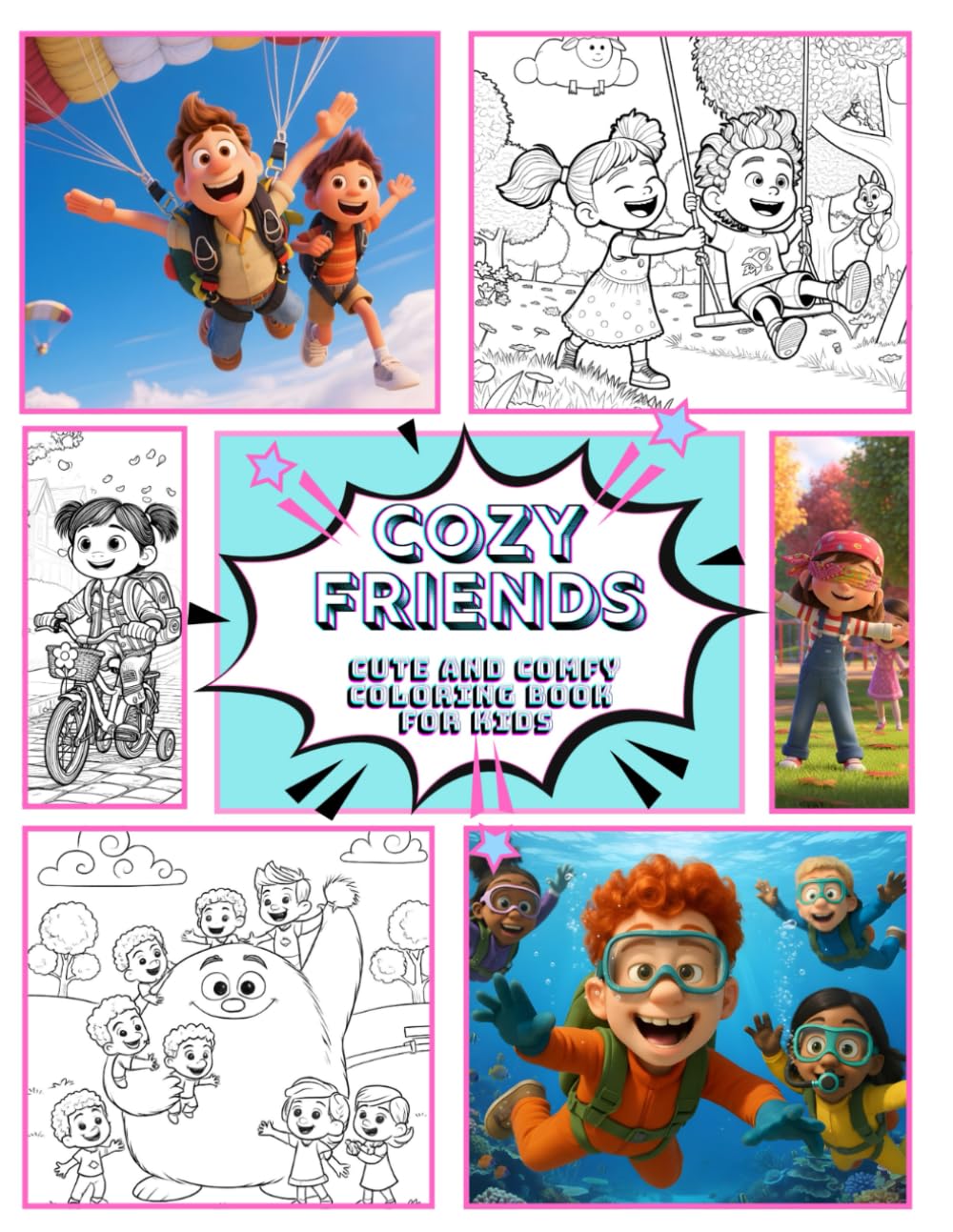 Cozy Friends – Cute & Comfy Coloring Book for Kids: Adorable Friendship Coloring Pages for Children - Cute Animals, Happy Moments & Cozy Fun (Cozy ... ... – Cute & Comfy Coloring Books for Kids)