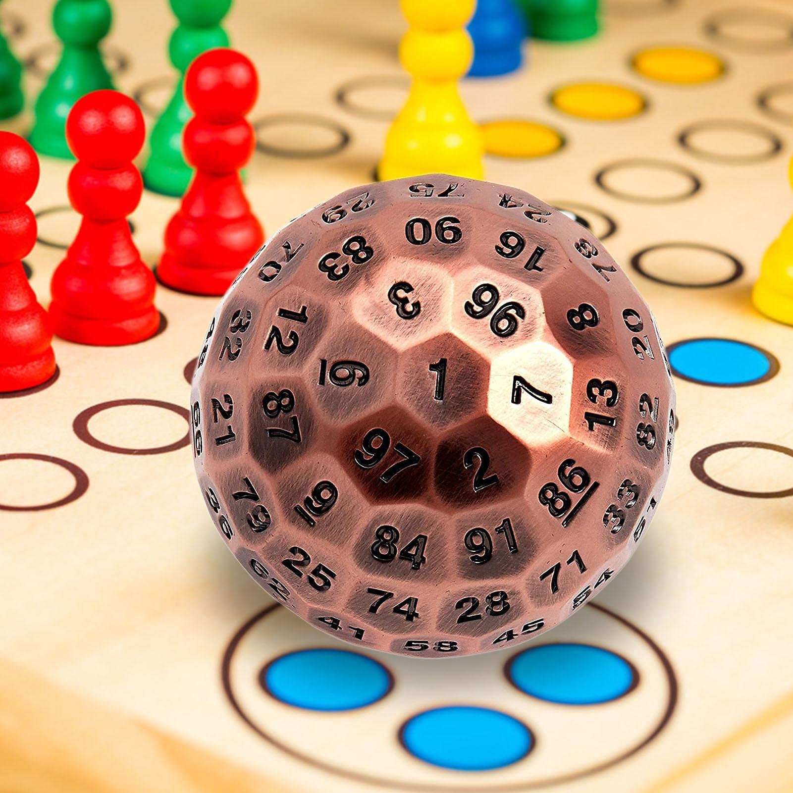 Amazon | 金属多面体ダイス100面ダイス 100面サイコロ 、亜鉛合金金属