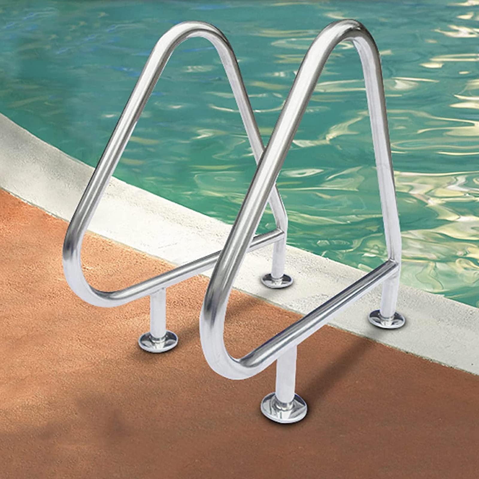 Barandilla para Piscina Barandillas De Acero Inoxidable Baranda De Piscina 81 * 90cm Pasamanos Fácil Montaje para Piscina Sauna Parque Acuático Interior Y Exterior (Size : 2 Pack)