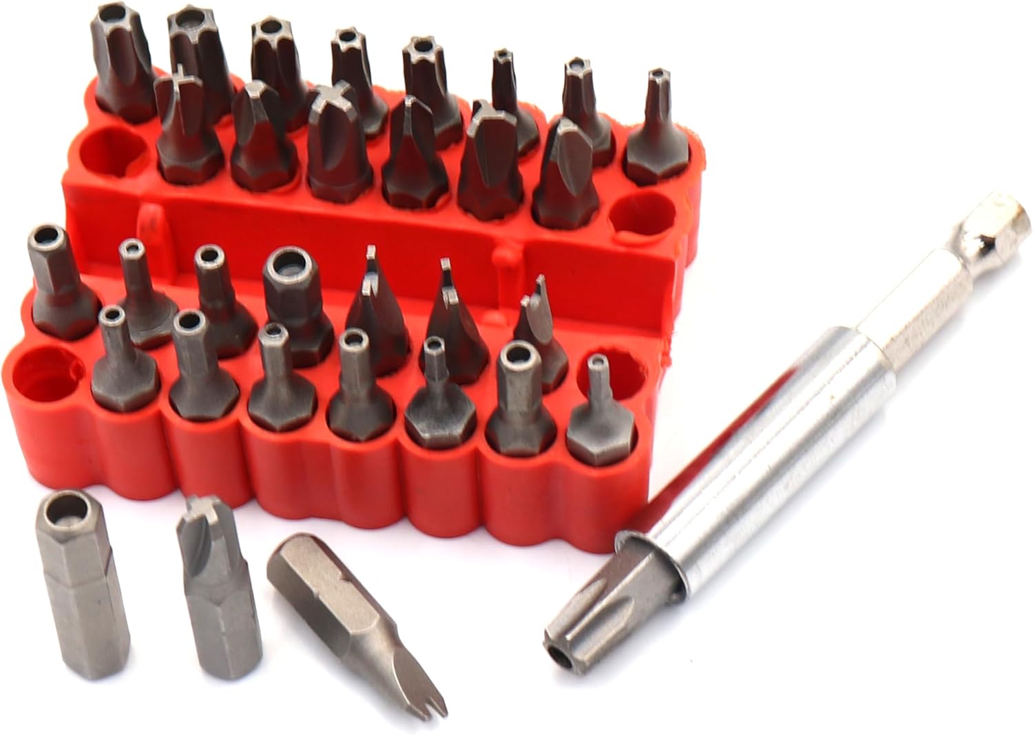 Castuvy 33 pcs Screwdriver Bit Set, Security Bit Tamper Proof Set of 1/4" Shank, Torx Screwdriver Bit, Star Screwdriver Bit with Holder
