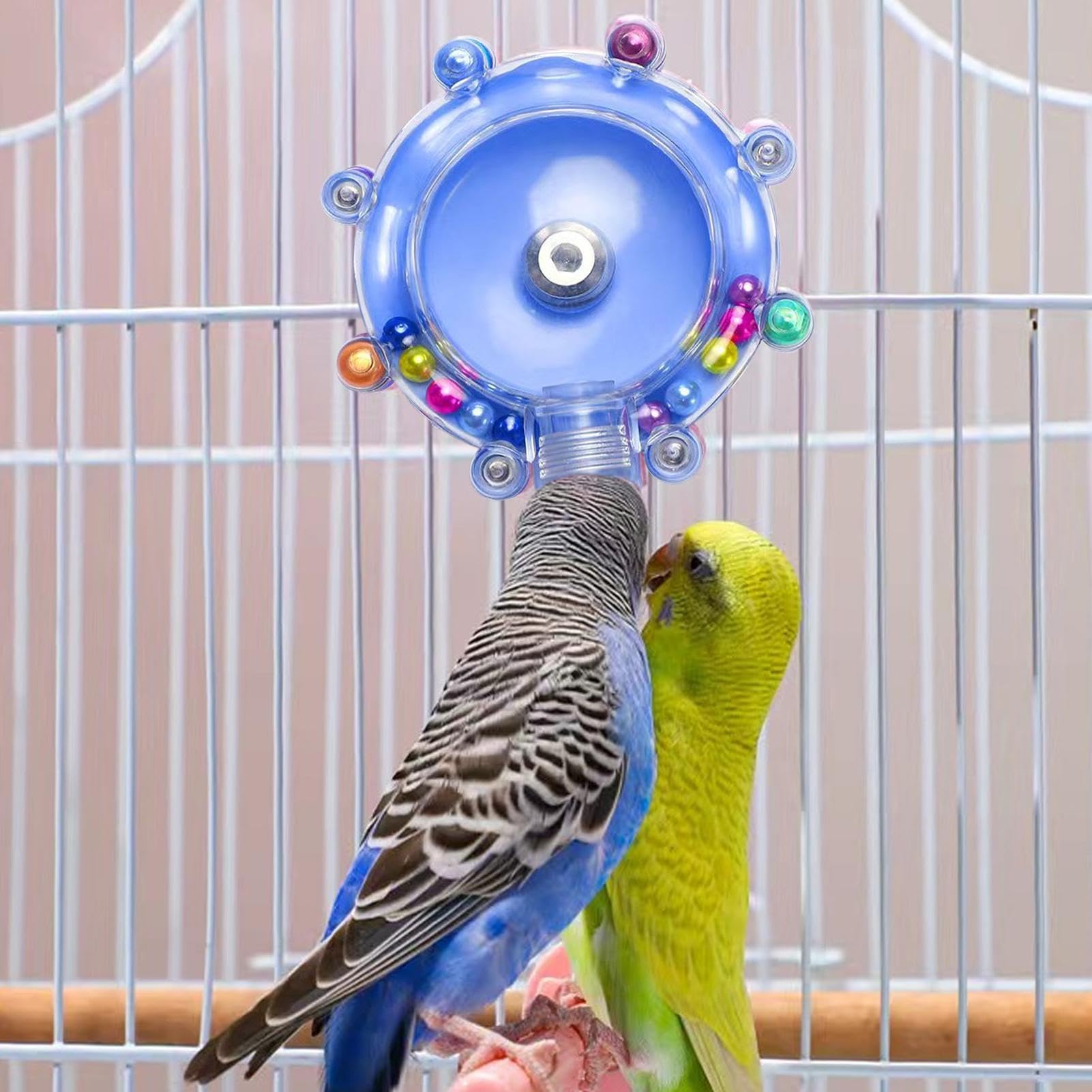 Whirling Bird Wheel, Interactive Foraging Toy, Treat Exercise Wheel with Rotating Feature, Play Parrot Activity Acrylic, Bird Toy with Engaging Style, Pet Accessory for Conure Cockatiel Courtyard - image 5