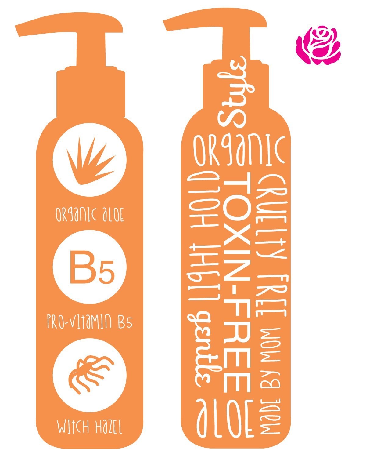2 Pack Hair Gel for Kids | Light Hold | Chemical Free | Made with Organic Aloe Vera and Vitamins | Safe on Babies, Toddlers, Men and Women | Paraben, Sulfate & Fragrance Free | Made in USA