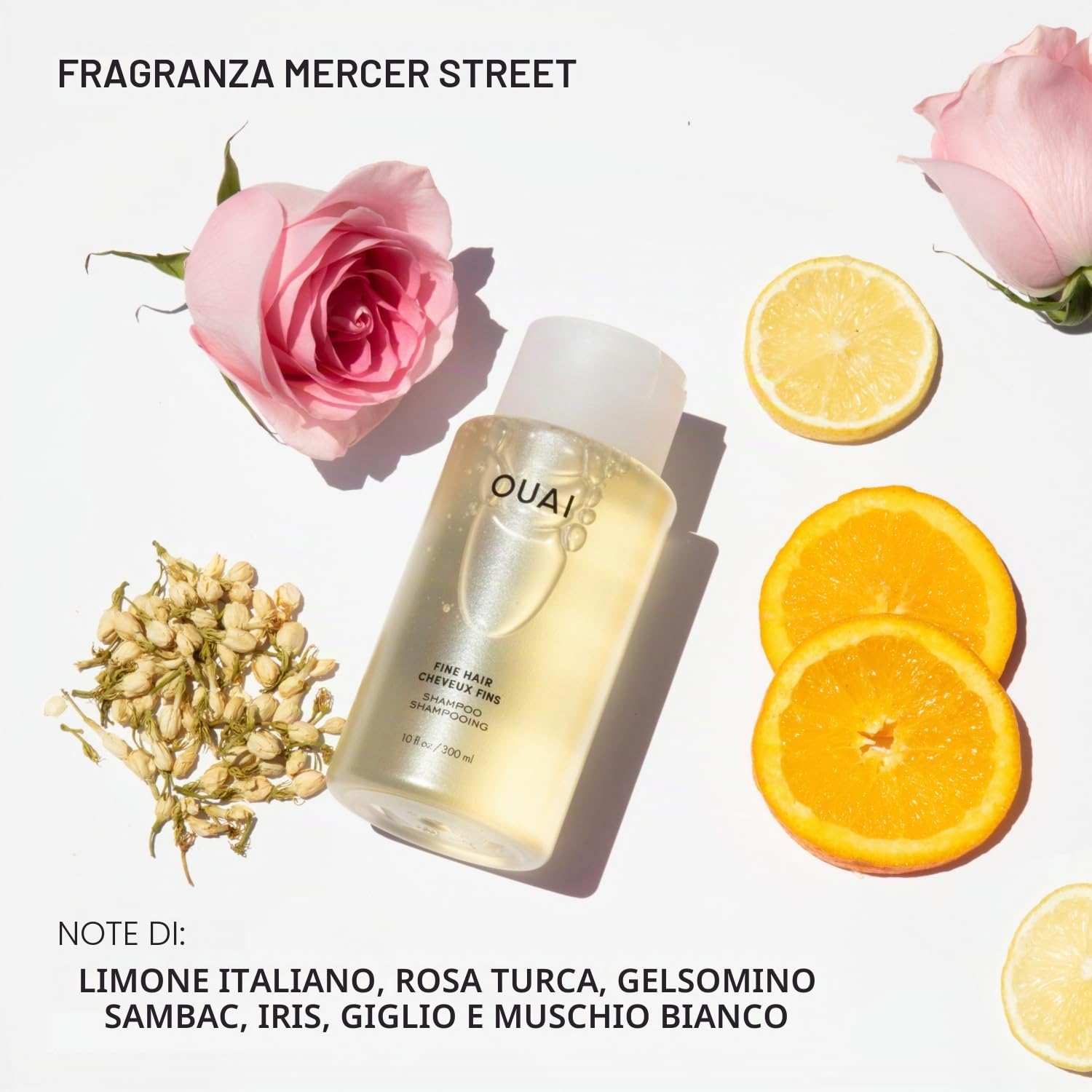 OUAI Ricarica per shampoo fine – Shampoo Volumizzante con cheratina rinforzante, biotina e olio di semi di chia per capelli fini – dona un volume leggero – cura dei capelli senza parafeni | Volumizzante e rinforzante con biotina, cheratina e olio di semi