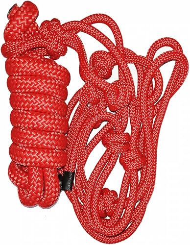 Vista 5 de Saddlesworld Cabestro de entrenamiento de cuerda para caballos con cuerda Azul,Negro -,Marrón,Verde claro,Rojo