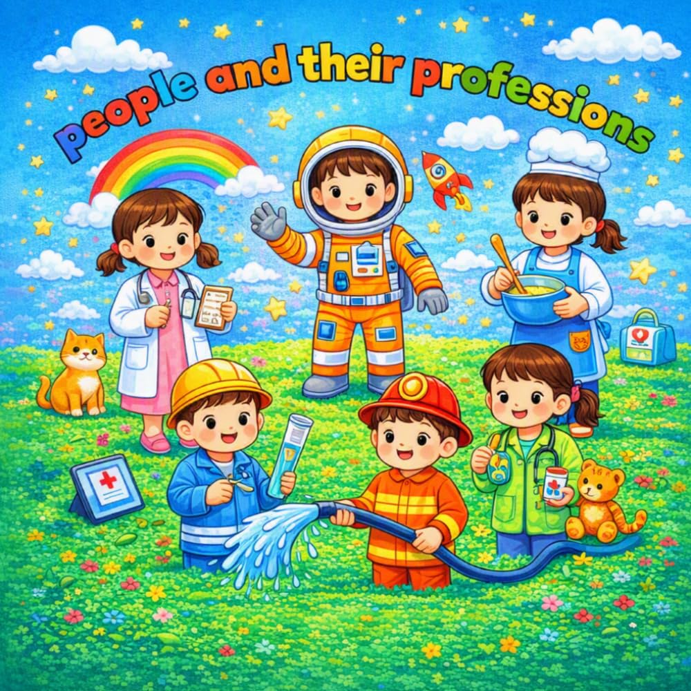 People and their Professions: Jobs coloring book