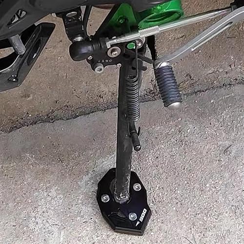 Miniatura 4 de Moto Kickstand - Extensión de pie lateral para Kawasaki Z900SE Z900 Z650RS Z 900SE 900 650RS Soporte Ampliar Placa de soporte (Color  Titanio)