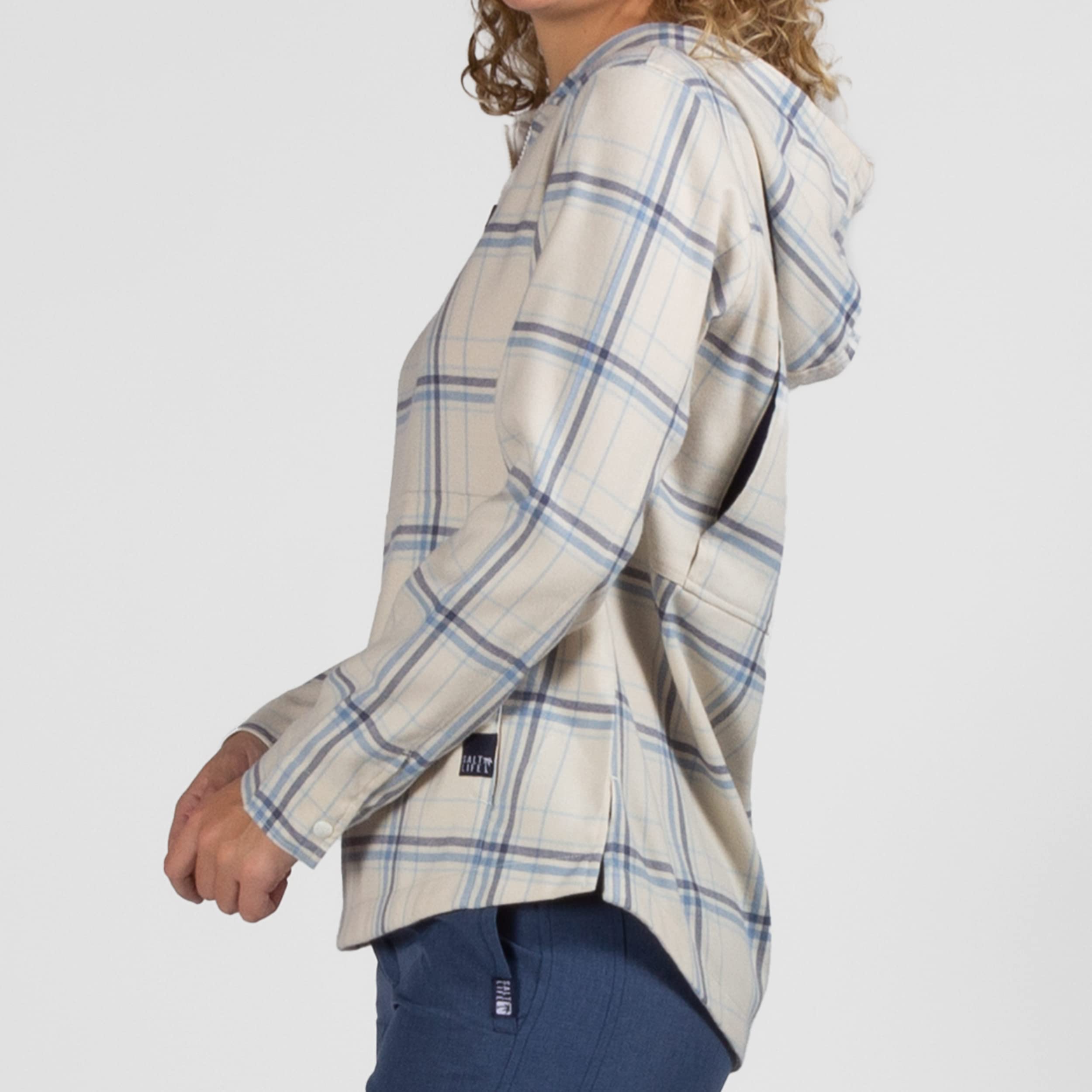Salt Life Ahoy-Sudadera Ligera de Manga Larga SLX, Ajuste Clásico con Capucha Mujer