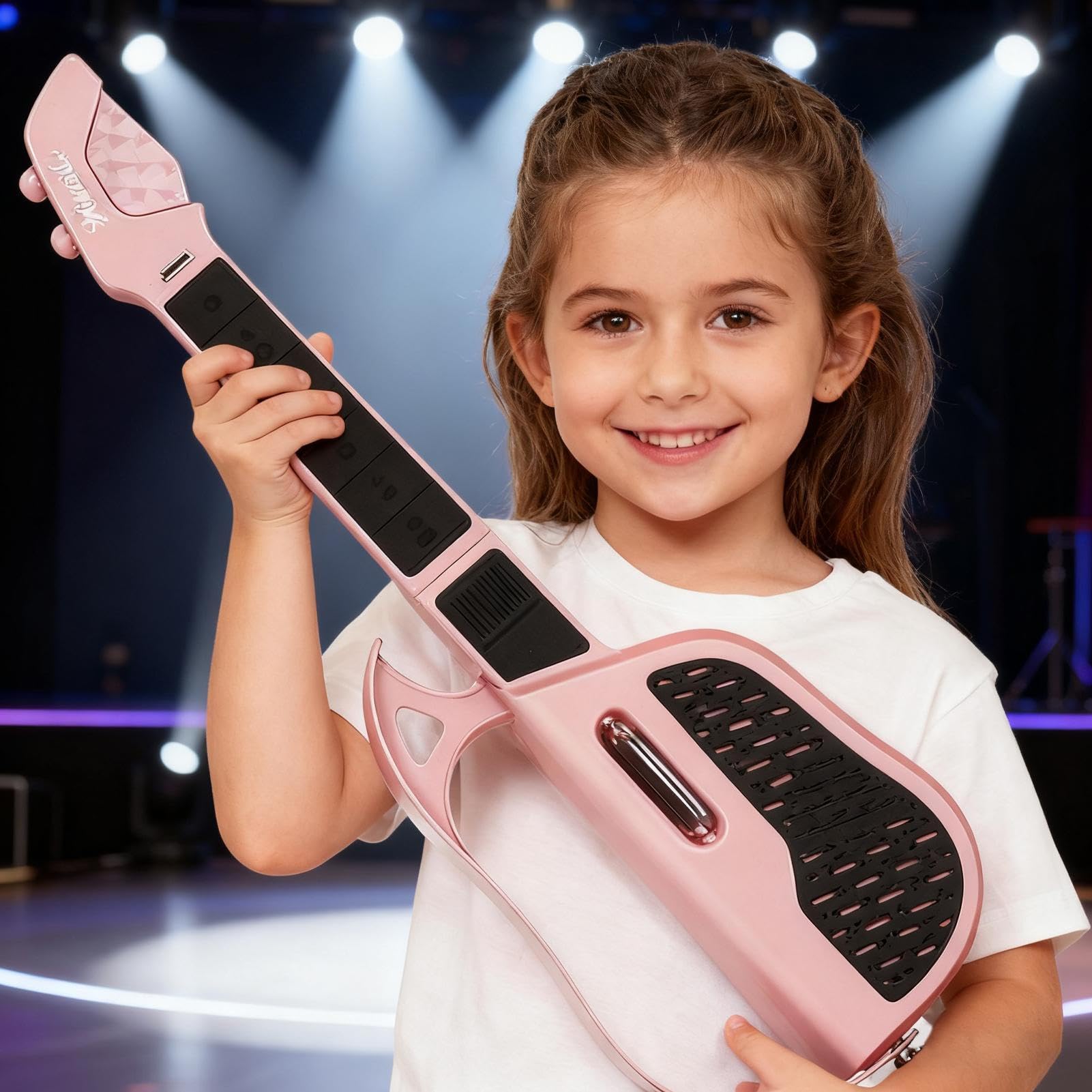 Inteligentne Gitary dla Dorosłych Bezstrunowa Akustyczna | Wbudowany Automatyczny Tryb Akordów Podróżna Gitara Elektryczna Z LEDowym Przewodnikiem Światła Dla Dzieci Rodziny Studentów