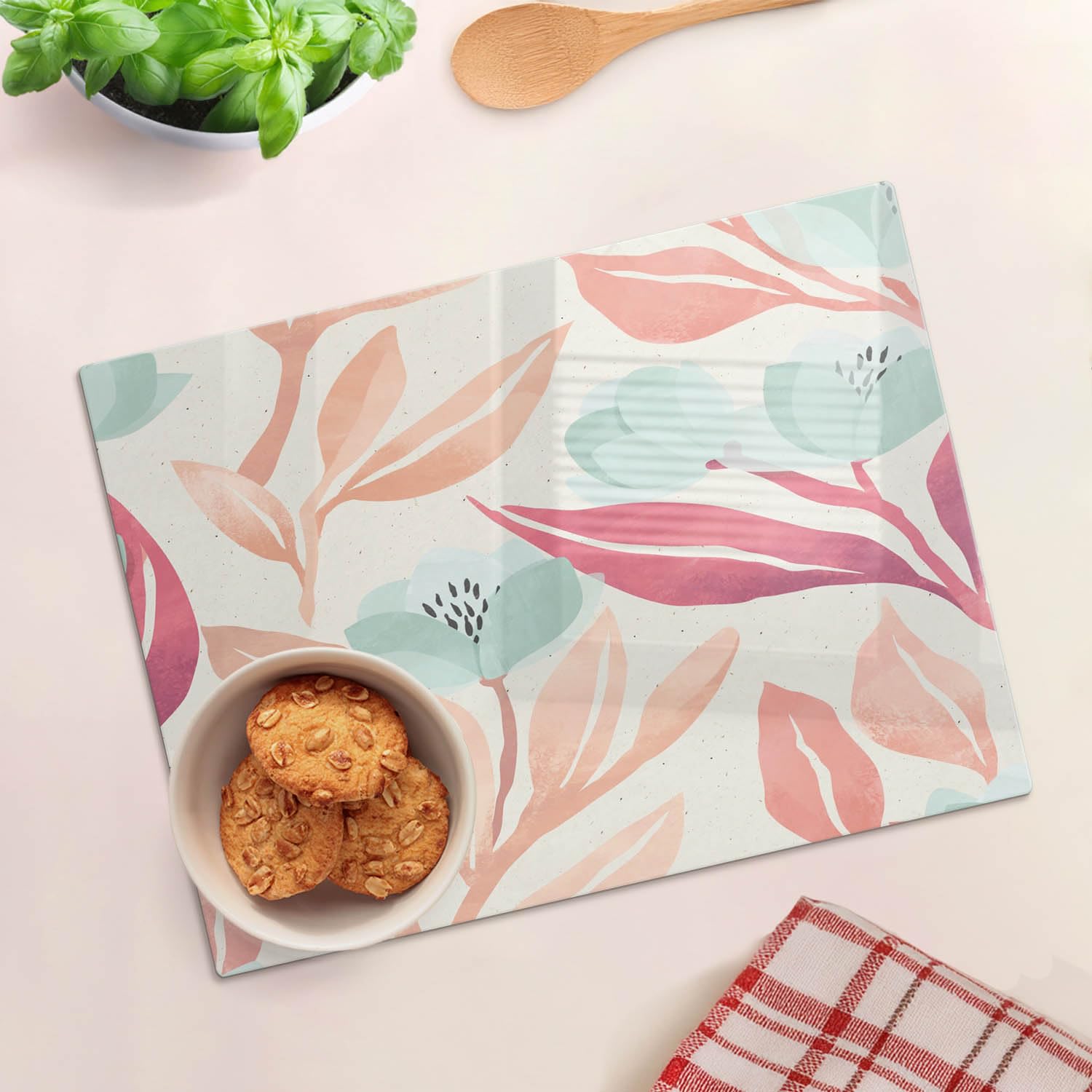 Accessorio da cucina: Coperchio in vetro e tagliere 40x30 cm Mobili