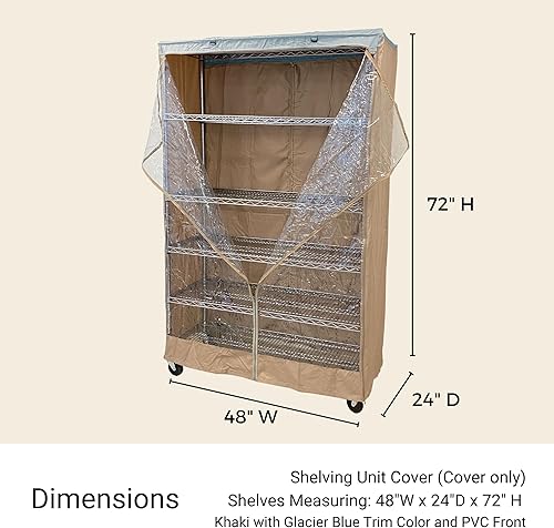 Miniatura 2 de Formosa Covers  Cubierta de unidad de estantería de alambre resistente al agua de alta calidad para garajes, cocinas, oficinas y más - Panel de