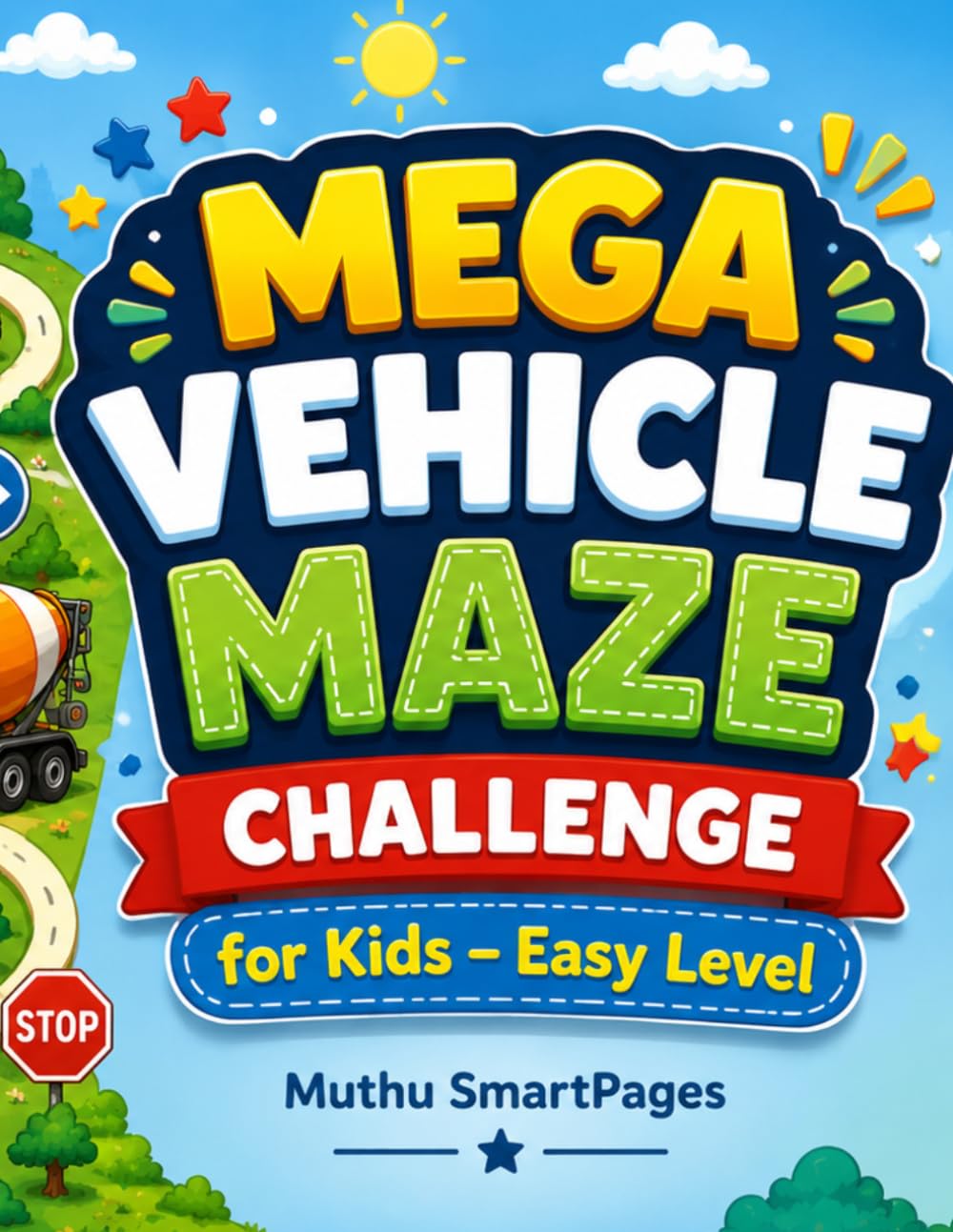 Mega Vehicle Maze Challenge for Kids – Easy Level