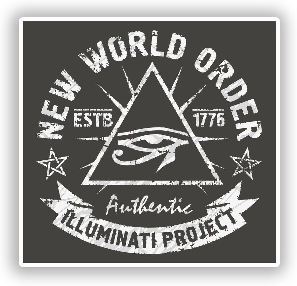 2 x 30cm/300mm Illuminati Project Vinyl Stickers Travel Luggage #7763