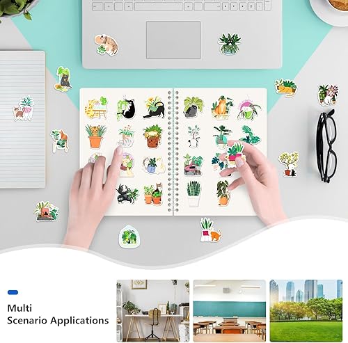 Miniatura 4 de KPOONI Libro de calcomanías reutilizables para coleccionar, álbum de almacenamiento de calcomanías para adultos, estilo láser, 35 hojas, tamaño A5,