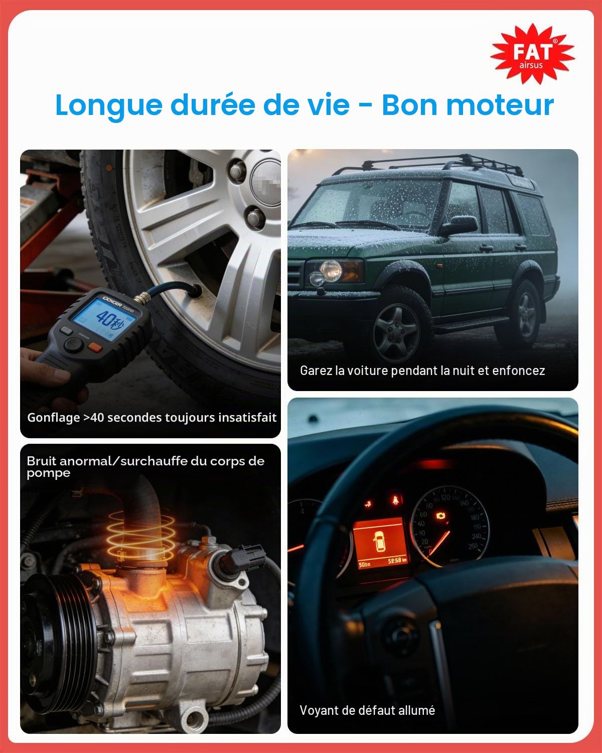 Pompe de compresseur de suspension d'air pour Mercedes - Benz w164 x164 gl350 gl450 gl550 ml350 ml450 ml500 ml550 ml63amg 2006-2012 1643201204 a1643200504