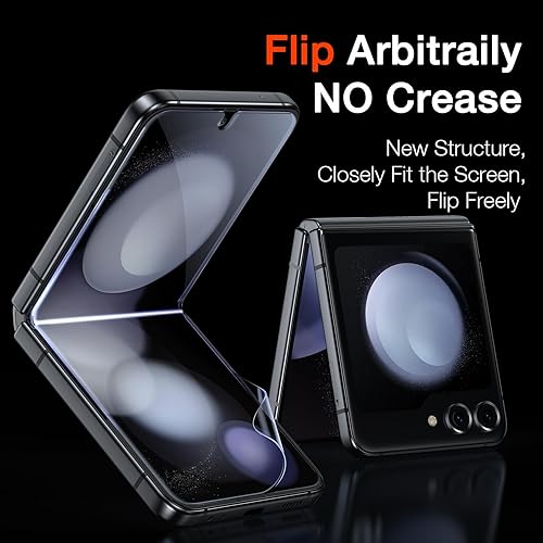 Miniatura 4 de LK Paquete de 3 protectores de pantalla para Samsung Galaxy Z Flip 5, sensible al tacto, cobertura completa, TPU suave de calidad premium, protector