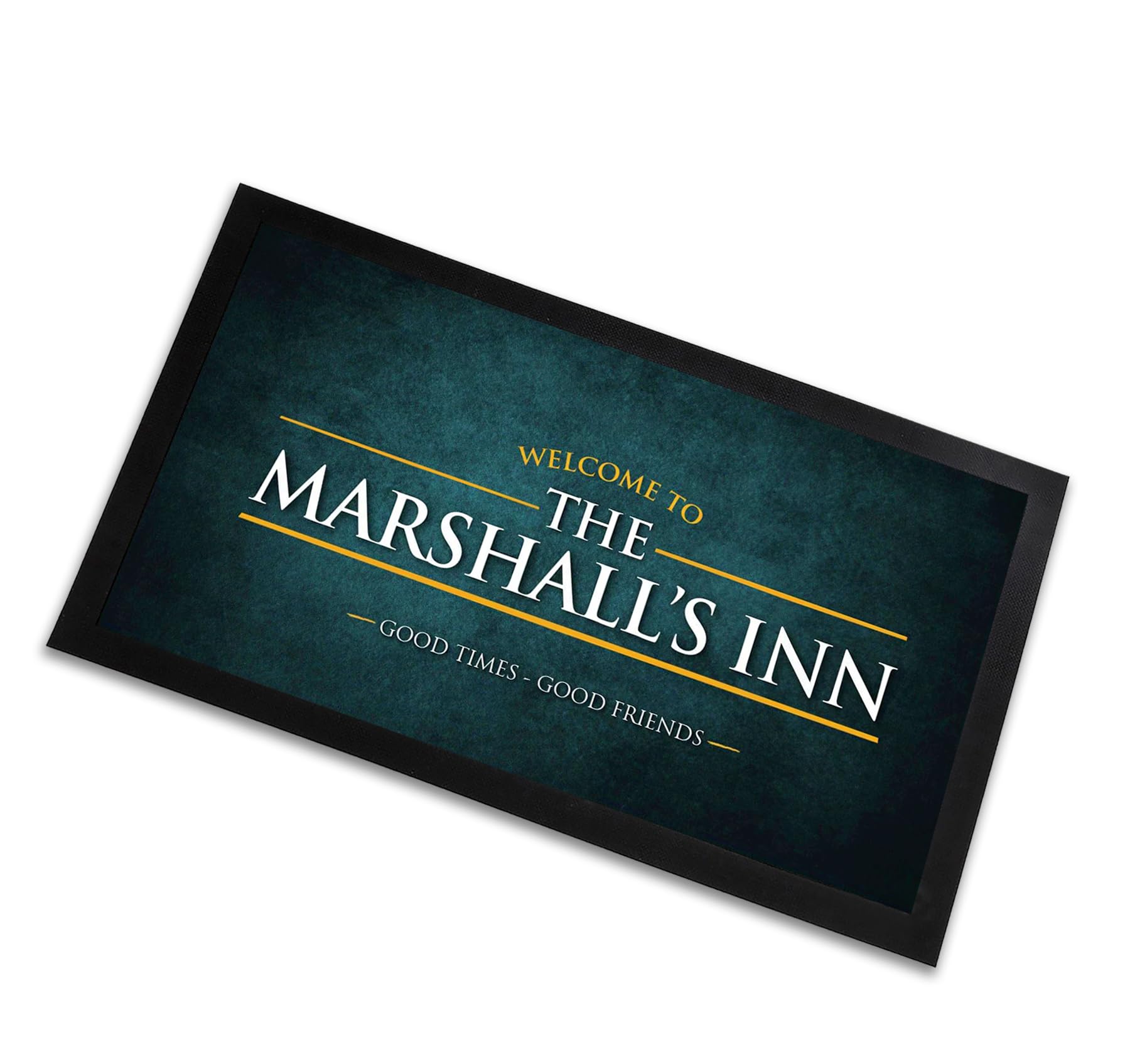 Personalised Bar mat - Any Name Bar - Pale Blue Grunge Bar Runner - Beer bar mat