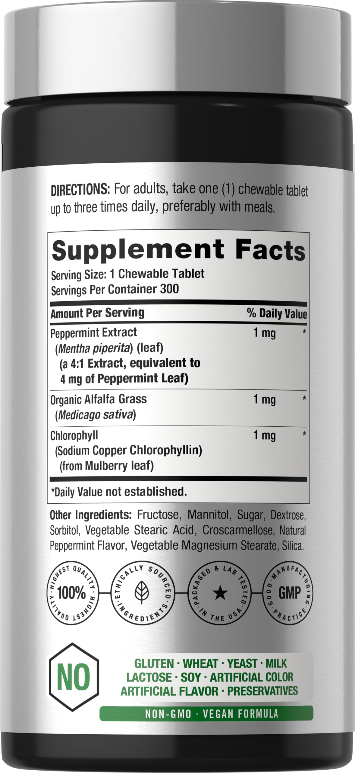 Horbäach Chlorophyll Pills | 300 Chewable Tablets — Amazon image 2